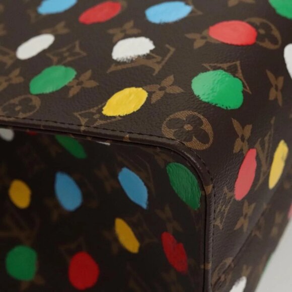LOUIS VUITTON Monogram Painted Dots On the Go MM Bag M46379 LV Auth BA1048SM - Picture 4 of 16